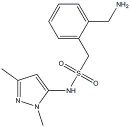 1-[2-(aminomethyl)phenyl]-N-(1,3-dimethyl-1H-pyrazol-5-yl)methanesulfonamide Structure