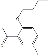 1-[2-(but-3-en-1-yloxy)-5-fluorophenyl]ethan-1-one,,结构式