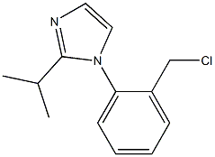 1-[2-(chloromethyl)phenyl]-2-(propan-2-yl)-1H-imidazole,,结构式