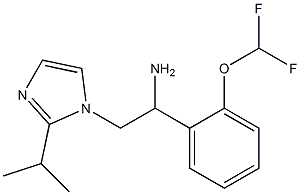 1-[2-(difluoromethoxy)phenyl]-2-[2-(propan-2-yl)-1H-imidazol-1-yl]ethan-1-amine,,结构式