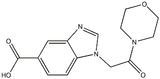 1-[2-(morpholin-4-yl)-2-oxoethyl]-1H-1,3-benzodiazole-5-carboxylic acid Structure