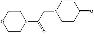 1-[2-(morpholin-4-yl)-2-oxoethyl]piperidin-4-one Structure