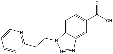1-[2-(pyridin-2-yl)ethyl]-1H-1,2,3-benzotriazole-5-carboxylic acid Struktur
