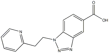 1-[2-(pyridin-2-yl)ethyl]-1H-1,2,3-benzotriazole-5-carboxylic acid 化学構造式