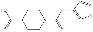1-[2-(thiophen-3-yl)acetyl]piperidine-4-carboxylic acid Structure