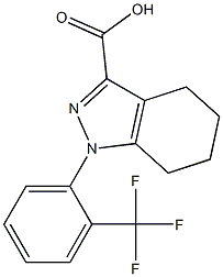 1-[2-(trifluoromethyl)phenyl]-4,5,6,7-tetrahydro-1H-indazole-3-carboxylic acid Structure