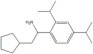 1-[2,4-bis(propan-2-yl)phenyl]-2-cyclopentylethan-1-amine,,结构式