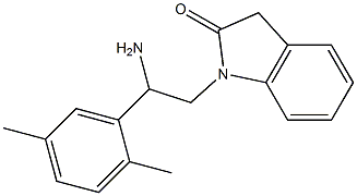 1-[2-amino-2-(2,5-dimethylphenyl)ethyl]-2,3-dihydro-1H-indol-2-one,,结构式