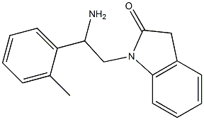 1-[2-amino-2-(2-methylphenyl)ethyl]-2,3-dihydro-1H-indol-2-one 化学構造式