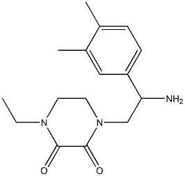 1-[2-amino-2-(3,4-dimethylphenyl)ethyl]-4-ethylpiperazine-2,3-dione 结构式