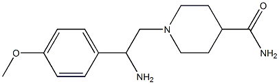 1-[2-amino-2-(4-methoxyphenyl)ethyl]piperidine-4-carboxamide Struktur