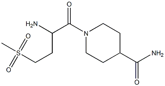 1-[2-amino-4-(methylsulfonyl)butanoyl]piperidine-4-carboxamide Structure