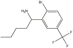 1-[2-bromo-5-(trifluoromethyl)phenyl]pentan-1-amine 化学構造式