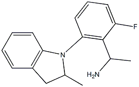 1-[2-fluoro-6-(2-methyl-2,3-dihydro-1H-indol-1-yl)phenyl]ethan-1-amine|