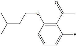 1-[2-fluoro-6-(3-methylbutoxy)phenyl]ethan-1-one Struktur