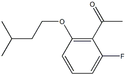 1-[2-fluoro-6-(3-methylbutoxy)phenyl]ethan-1-one 化学構造式