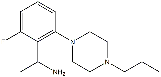 1-[2-fluoro-6-(4-propylpiperazin-1-yl)phenyl]ethan-1-amine 化学構造式