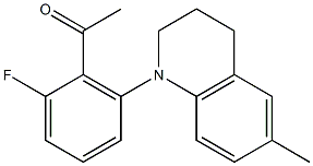 1-[2-fluoro-6-(6-methyl-1,2,3,4-tetrahydroquinolin-1-yl)phenyl]ethan-1-one Structure