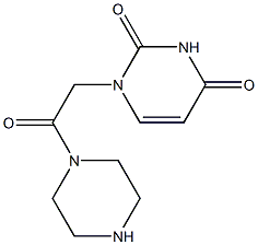 1-[2-oxo-2-(piperazin-1-yl)ethyl]-1,2,3,4-tetrahydropyrimidine-2,4-dione Struktur