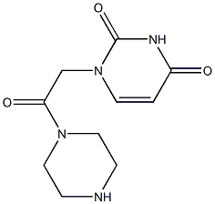 1-[2-oxo-2-(piperazin-1-yl)ethyl]-1,2,3,4-tetrahydropyrimidine-2,4-dione Structure