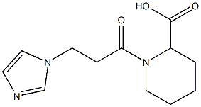 1-[3-(1H-imidazol-1-yl)propanoyl]piperidine-2-carboxylic acid Struktur