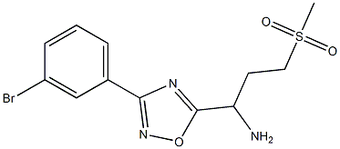 1-[3-(3-bromophenyl)-1,2,4-oxadiazol-5-yl]-3-methanesulfonylpropan-1-amine|