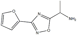 1-[3-(furan-2-yl)-1,2,4-oxadiazol-5-yl]ethan-1-amine 化学構造式