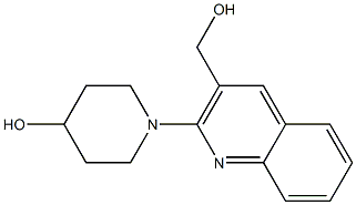 1-[3-(hydroxymethyl)quinolin-2-yl]piperidin-4-ol,,结构式