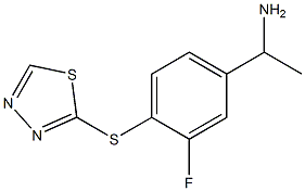 1-[3-fluoro-4-(1,3,4-thiadiazol-2-ylsulfanyl)phenyl]ethan-1-amine Structure