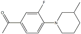 1-[3-fluoro-4-(3-methylpiperidin-1-yl)phenyl]ethan-1-one|