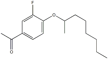 1-[3-fluoro-4-(octan-2-yloxy)phenyl]ethan-1-one Struktur