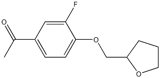 1-[3-fluoro-4-(oxolan-2-ylmethoxy)phenyl]ethan-1-one Structure