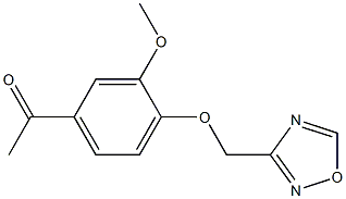 1-[3-methoxy-4-(1,2,4-oxadiazol-3-ylmethoxy)phenyl]ethan-1-one Struktur