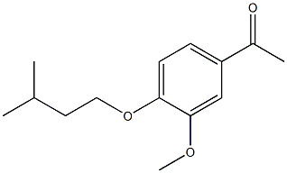 1-[3-methoxy-4-(3-methylbutoxy)phenyl]ethanone,,结构式