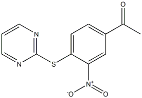 1-[3-nitro-4-(pyrimidin-2-ylsulfanyl)phenyl]ethan-1-one 结构式