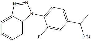 1-[4-(1H-1,2,3-benzotriazol-1-yl)-3-fluorophenyl]ethan-1-amine,,结构式