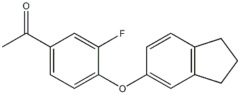 1-[4-(2,3-dihydro-1H-inden-5-yloxy)-3-fluorophenyl]ethan-1-one Structure