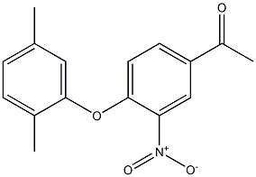 1-[4-(2,5-dimethylphenoxy)-3-nitrophenyl]ethan-1-one|