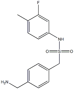 1-[4-(aminomethyl)phenyl]-N-(3-fluoro-4-methylphenyl)methanesulfonamide 化学構造式