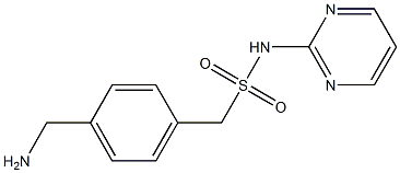 1-[4-(aminomethyl)phenyl]-N-(pyrimidin-2-yl)methanesulfonamide Struktur