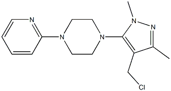 1-[4-(chloromethyl)-1,3-dimethyl-1H-pyrazol-5-yl]-4-(pyridin-2-yl)piperazine