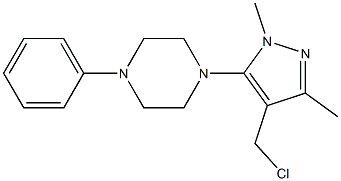 1-[4-(chloromethyl)-1,3-dimethyl-1H-pyrazol-5-yl]-4-phenylpiperazine