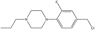 1-[4-(chloromethyl)-2-fluorophenyl]-4-propylpiperazine Structure