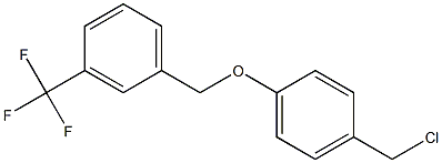 1-[4-(chloromethyl)phenoxymethyl]-3-(trifluoromethyl)benzene,,结构式