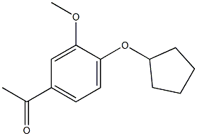 1-[4-(cyclopentyloxy)-3-methoxyphenyl]ethanone 结构式