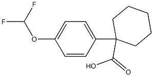 1-[4-(difluoromethoxy)phenyl]cyclohexane-1-carboxylic acid Structure