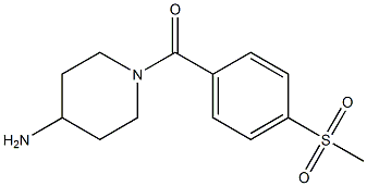 1-[4-(methylsulfonyl)benzoyl]piperidin-4-amine 化学構造式