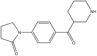 1-[4-(piperidin-3-ylcarbonyl)phenyl]pyrrolidin-2-one Struktur