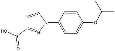 1-[4-(propan-2-yloxy)phenyl]-1H-pyrazole-3-carboxylic acid,,结构式