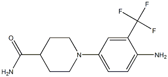 1-[4-amino-3-(trifluoromethyl)phenyl]piperidine-4-carboxamide Struktur